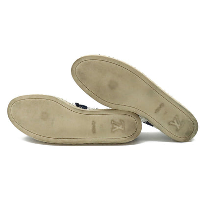 Chanel Lace Espadrille Flat Shoes Slip-on