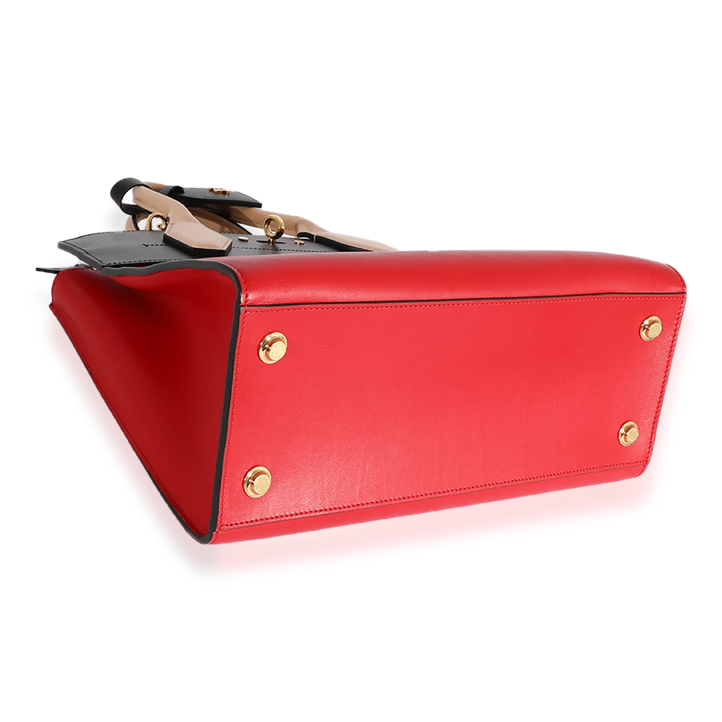 LOUIS VUITTON Rouge & Black Calfskin City Steamer MM