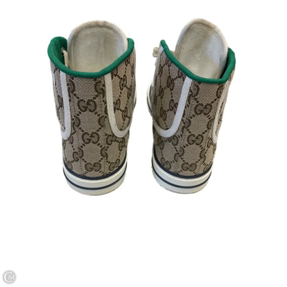 Shoes Luxury Designer By Gucci In Brown, Size: 8