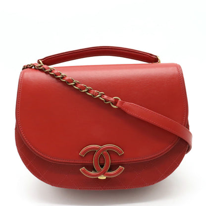 Chanel Goatskin Coco Curve 2way Shoulder Bag A93461
