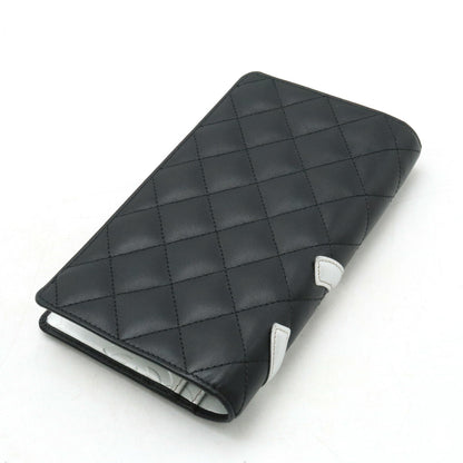 Chanel Cambon Line Coco Mark Leather Long Wallet A26717