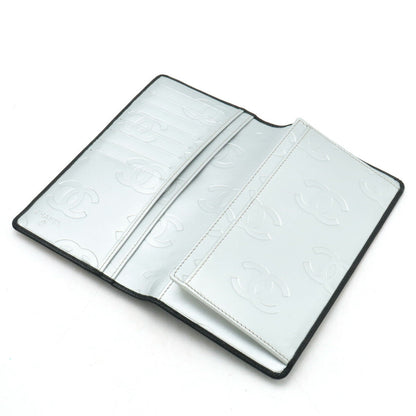 Chanel Cambon Line Coco Mark Leather Long Wallet A26717