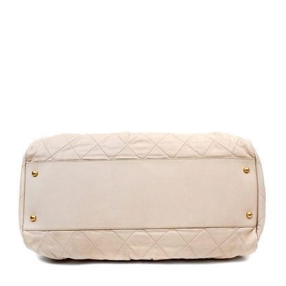 Chanel Beige Quilted Lambskin Day Tote w/ Gold Hardware