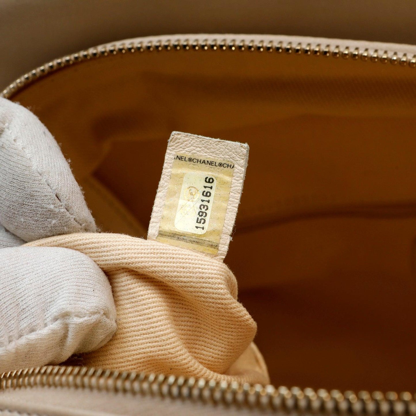 Chanel Beige Quilted Lambskin Day Tote w/ Gold Hardware