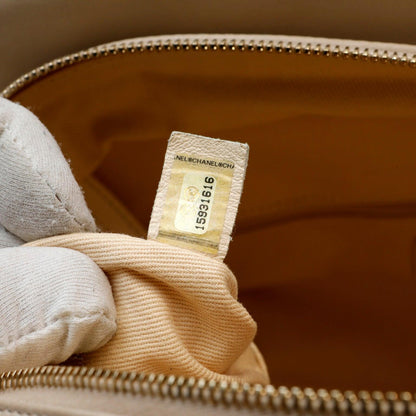 Chanel Beige Quilted Lambskin Day Tote w/ Gold Hardware