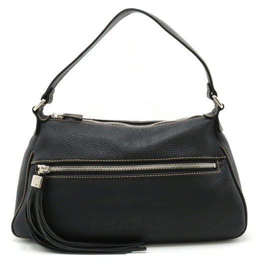Chanel Leather Logo Shoulder Bag
