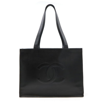 Chanel Caviar Skin Coco Mark 2way Tote Bag Black