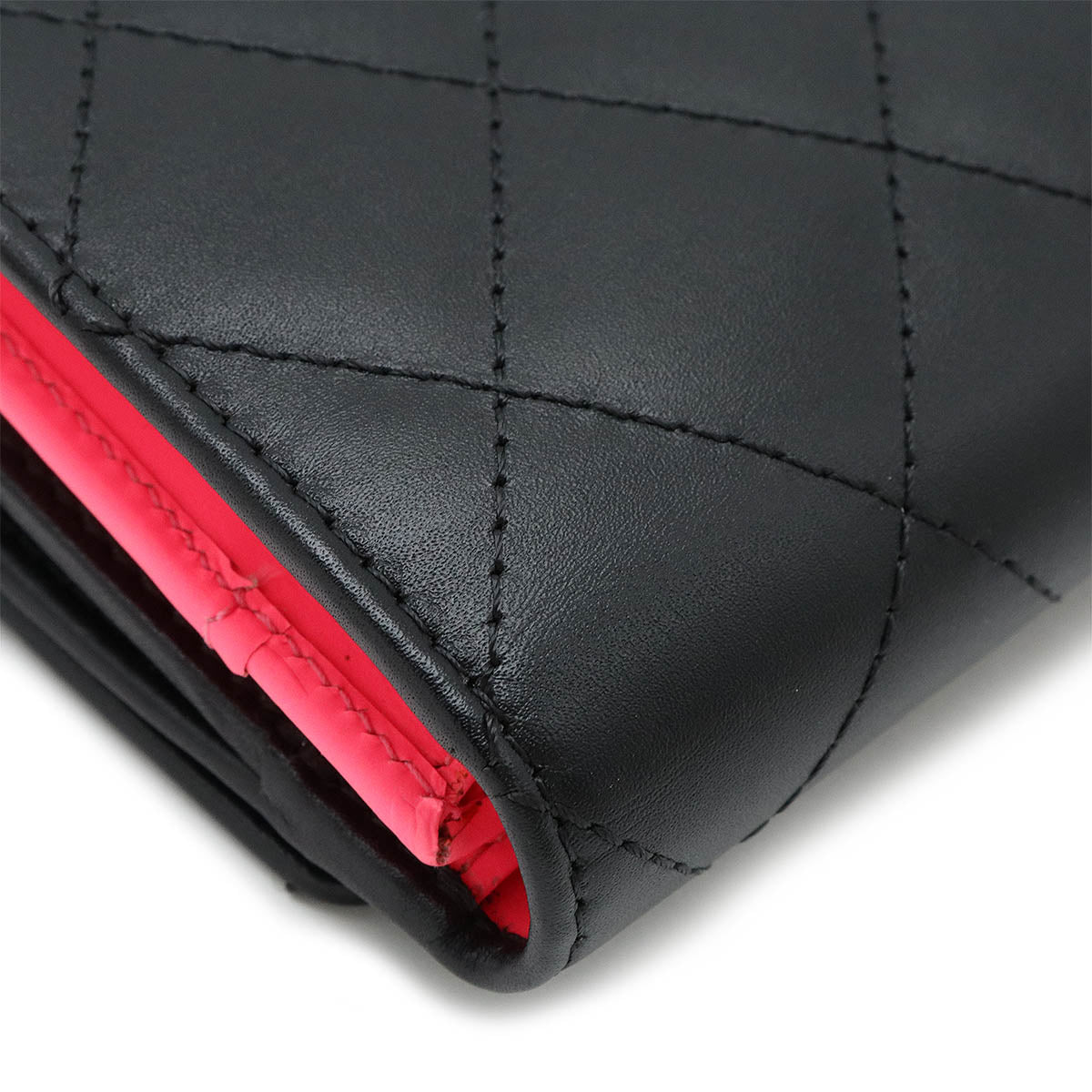 Chanel Cambon Line Leather Enamel Long Wallet A46643