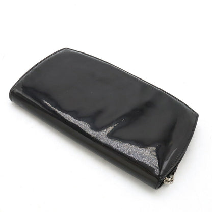 Chanel Patent Leather Make Up Coco Mark Long Wallet A47662