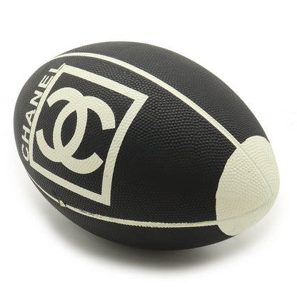 Chanel Rubber Coco Mark Rugby Ball Black White