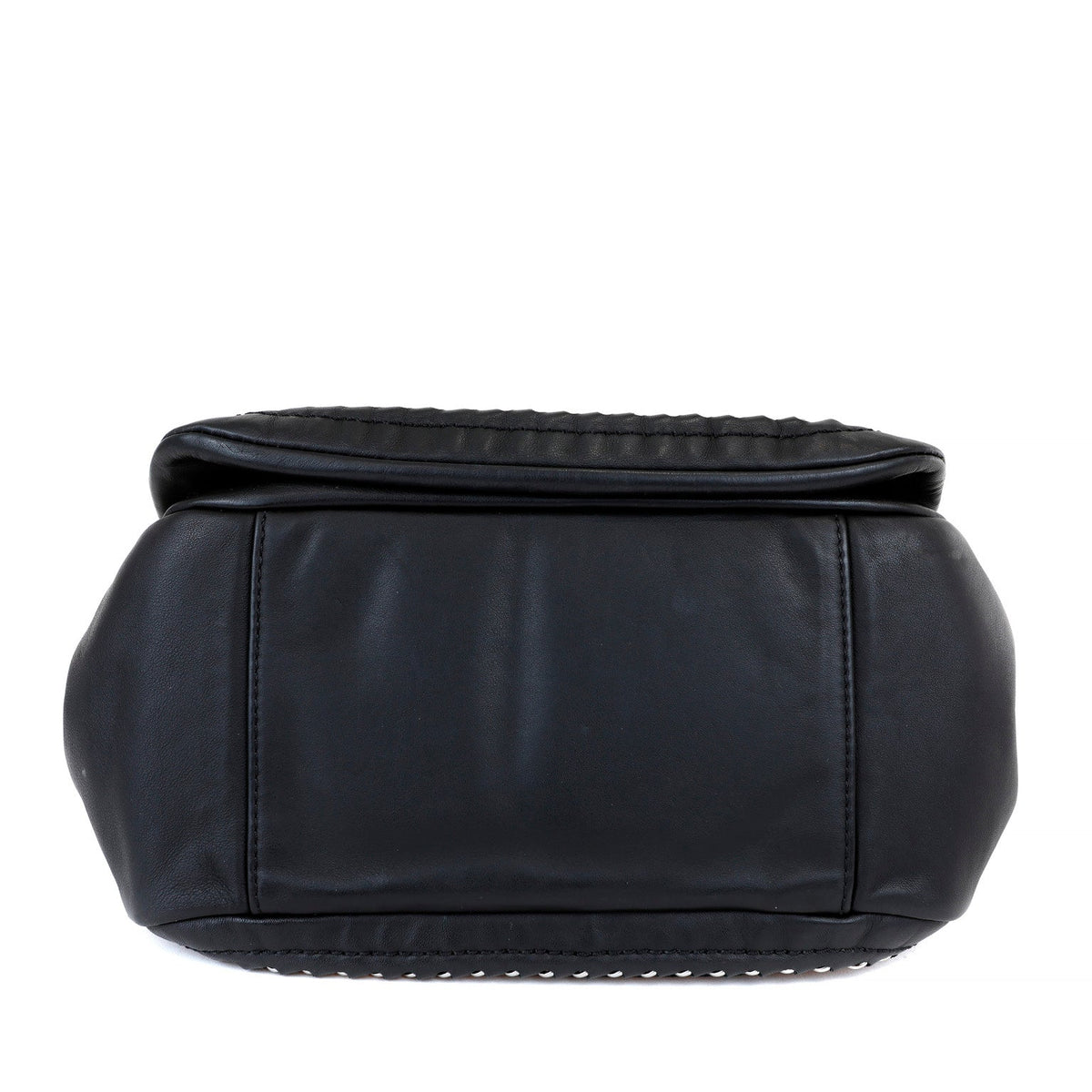 Chanel Black Lambskin Flap Bag with All Around Silver Chain