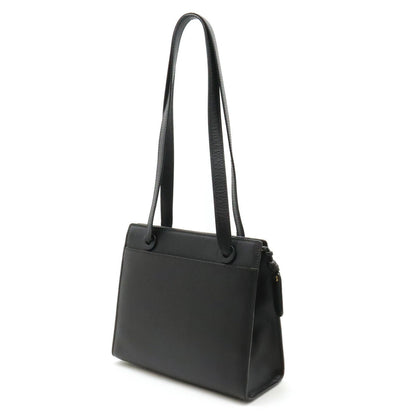 Chanel Caviar Skin Logo 2way Bag Black Gold Hardware