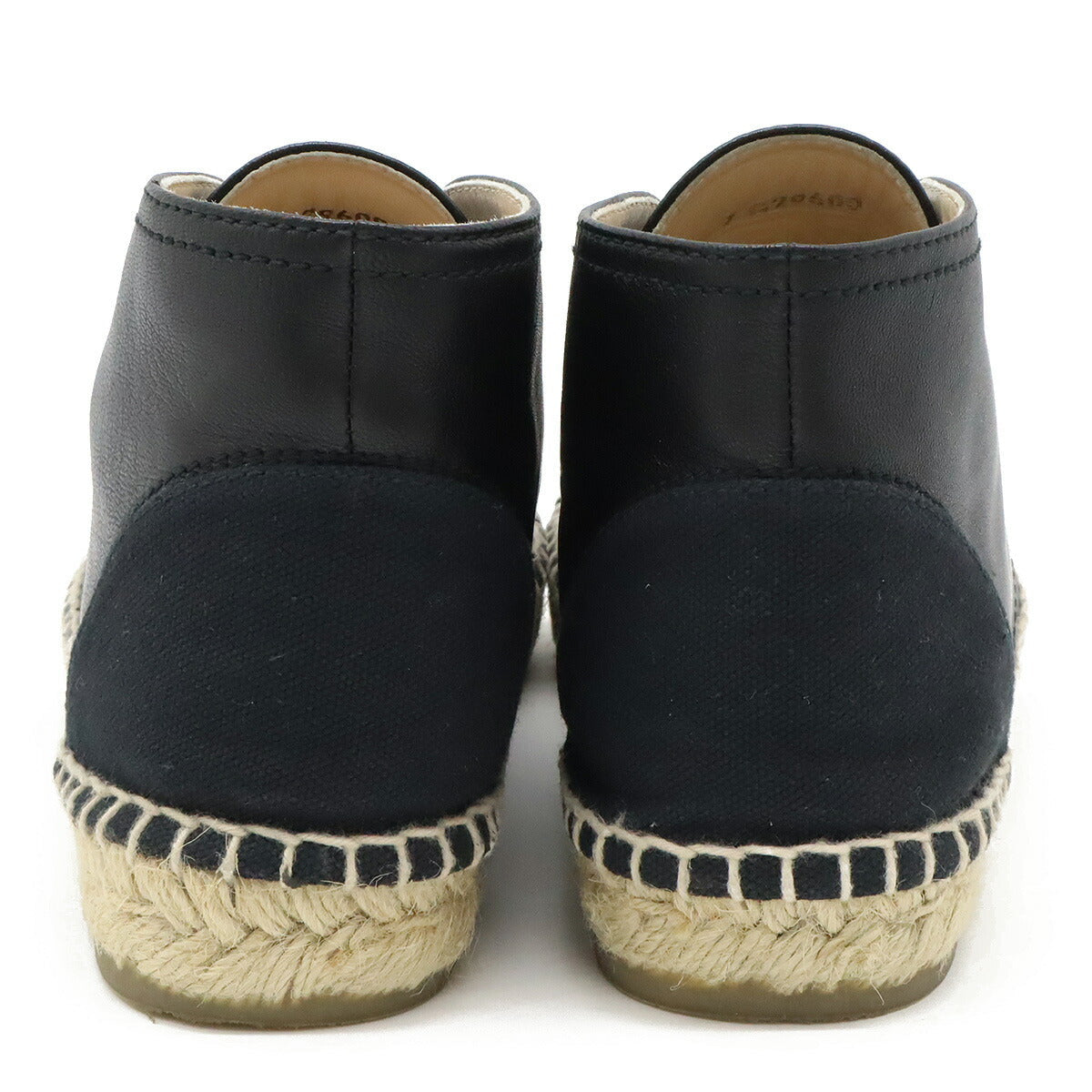 Chanel Leather Canvas Coco Mark Espadrille Chukka Boots Shoes