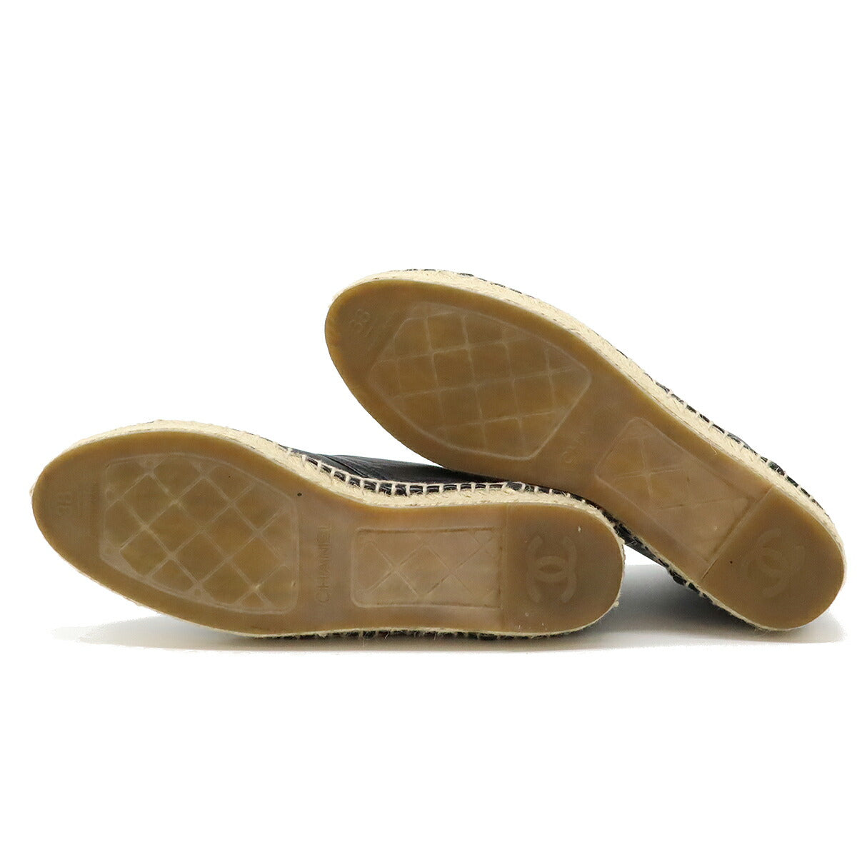 Chanel Leather Canvas Coco Mark Espadrille Chukka Boots Shoes