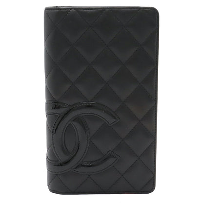 Chanel Cambon Line Soft Calfskin & Patent Long Wallet A26717