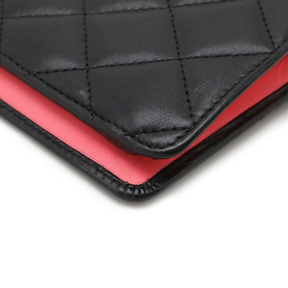 Chanel Cambon Line Soft Calfskin & Patent Long Wallet A26717