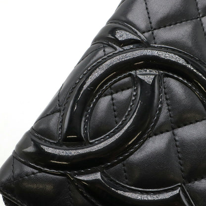 Chanel Cambon Line Coco Mark Leather Enamel Long Wallet A48660