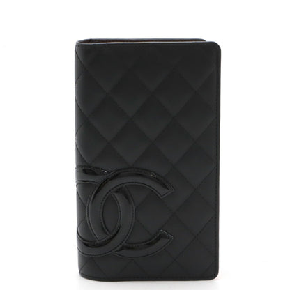 Chanel Soft Calf Cambon Line Coco Mark Long Wallet A26717