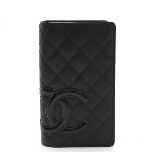 Chanel Soft Calf Cambon Line Coco Mark Long Wallet A26717