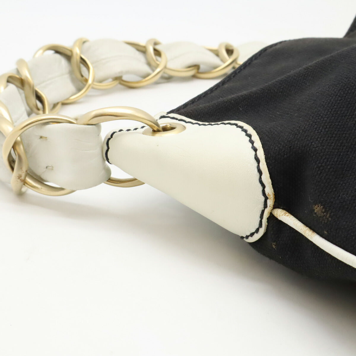Chanel Coco Mark Canvas Leather Shoulder Bag