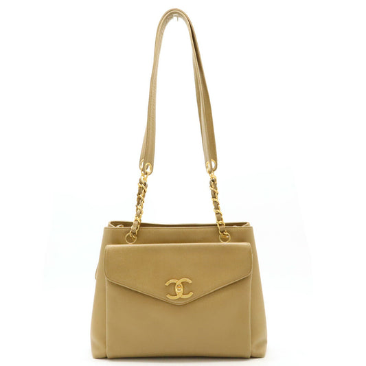 Chanel Caviar Skin Coco Mark 2way Tote Bag