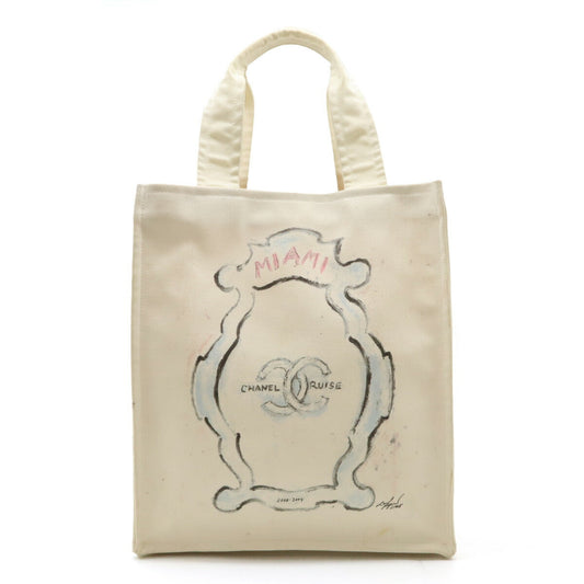 Chanel Canvas Miami Cruise Line Coco Mark 2way Tote Bag A46069