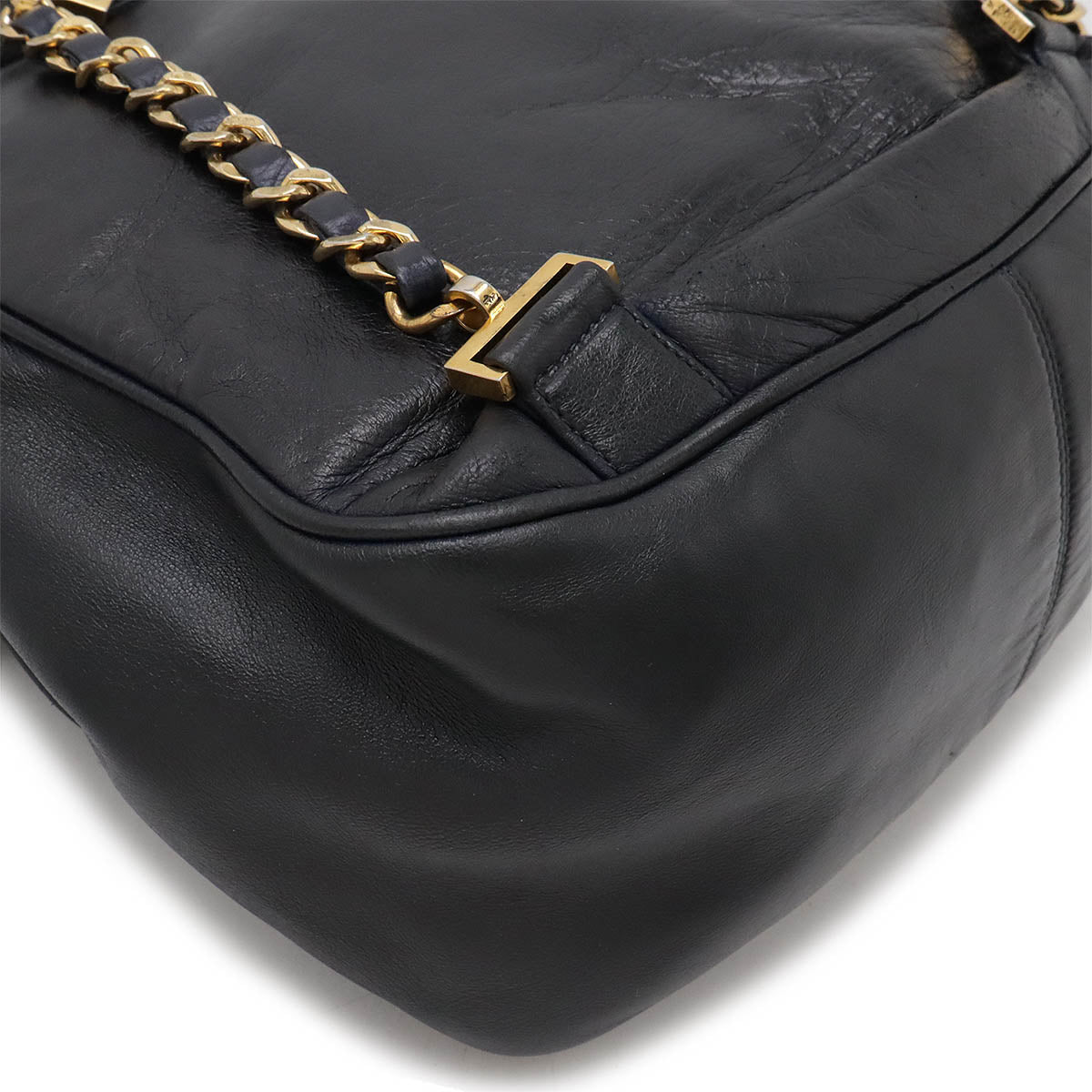 Chanel Calfskin Coco Mark Chain Backpack Black/Navy
