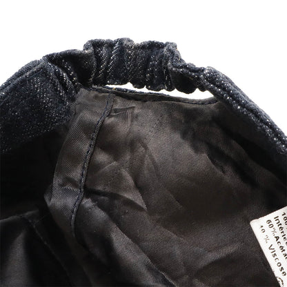 Chanel Denim Coco Mark Cap Denim Blue Gold Stitch