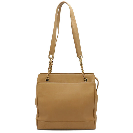 Chanel Caviar Skin Coco Mark Triple Coco 2way Shoulder Bag