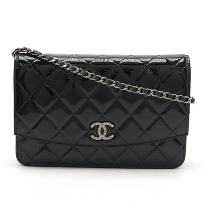 Chanel Brilliant Matelassé Patent Leather Chain Wallet
