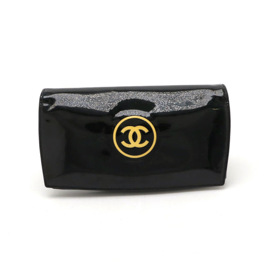 Chanel Patent Leather Makeup Long Wallet A47711