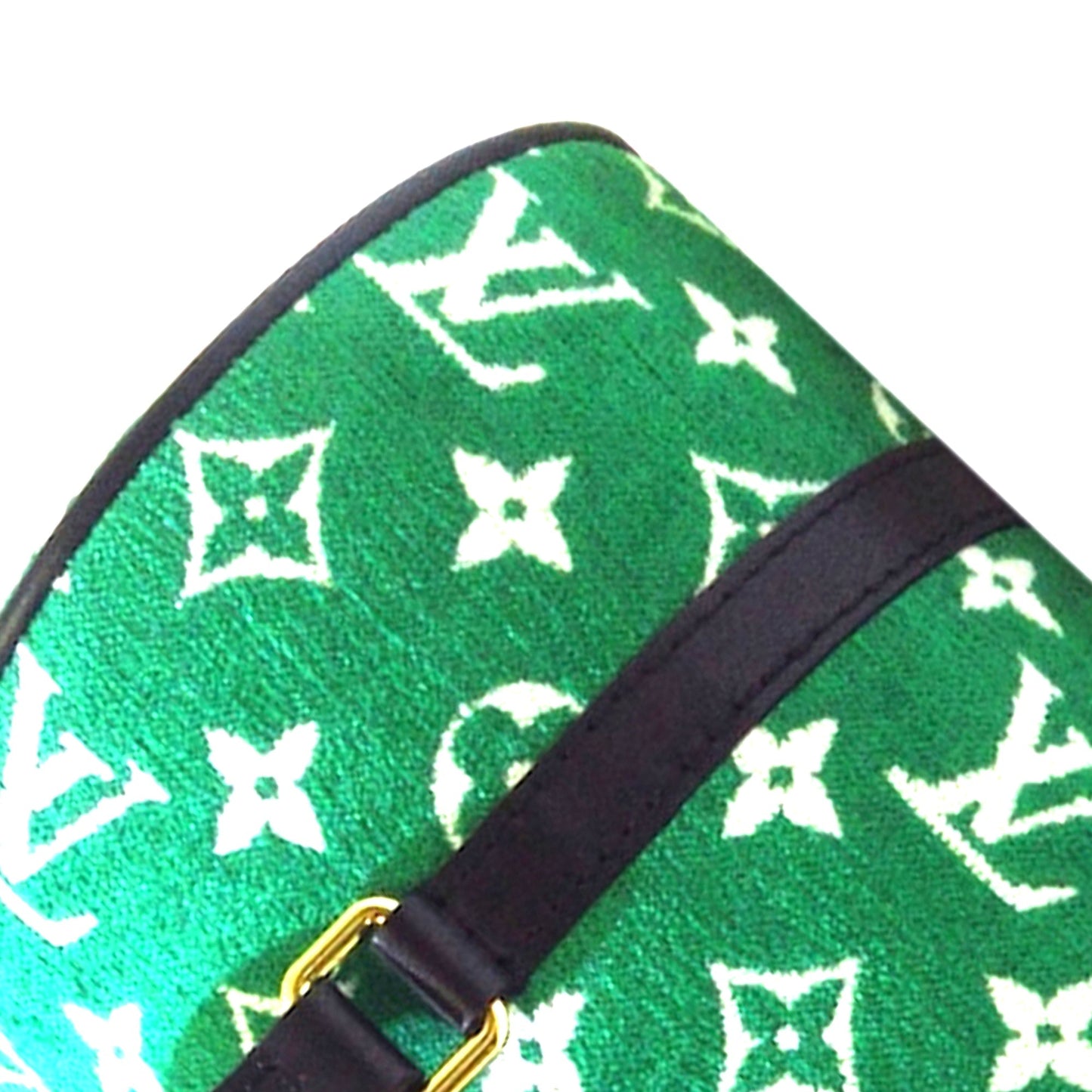 Louis Vuitton Papillon 30 Green Monogram Jacquard Velvet