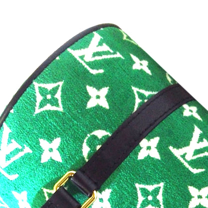 Louis Vuitton Papillon 30 Green Monogram Jacquard Velvet