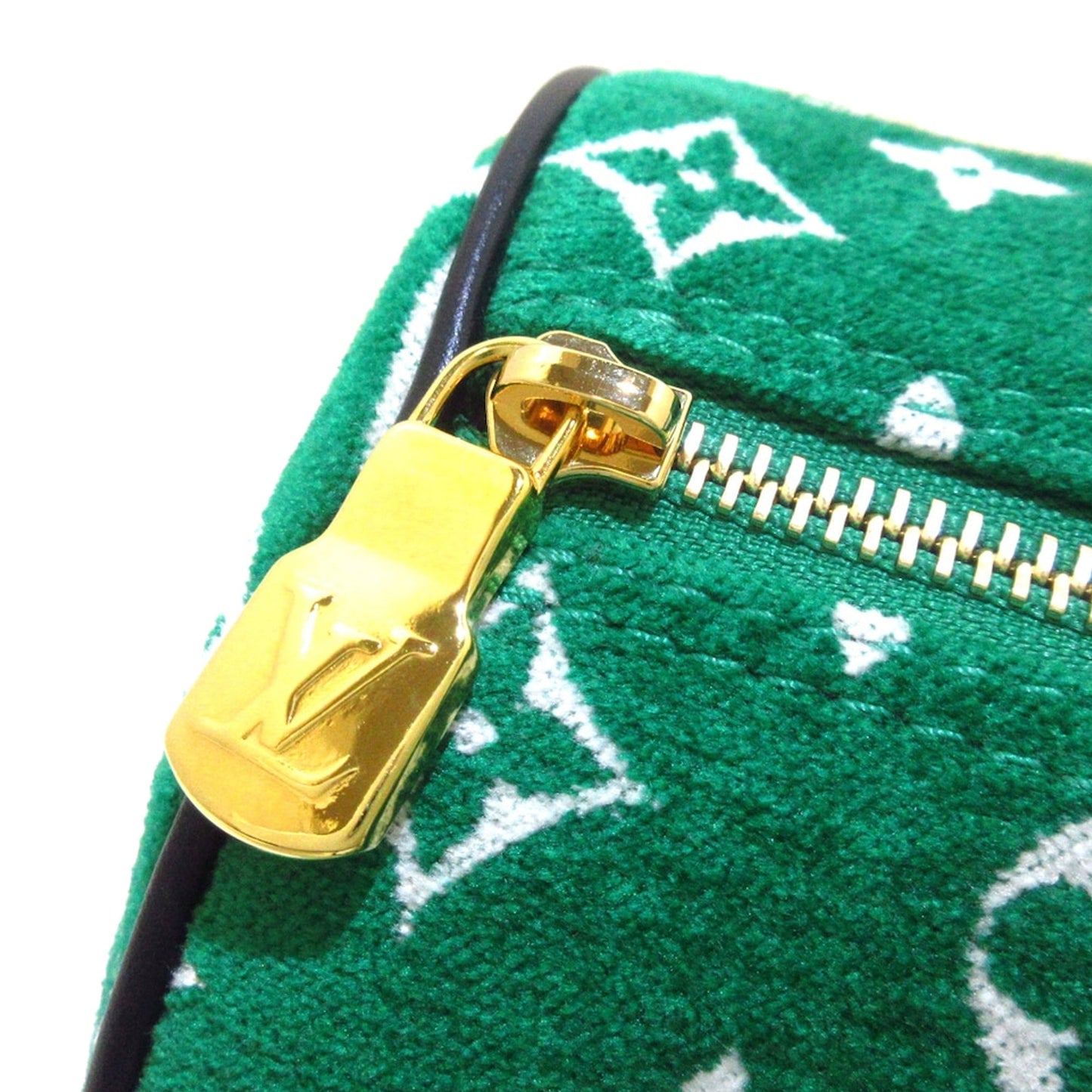 Louis Vuitton Papillon 30 Green Monogram Jacquard Velvet