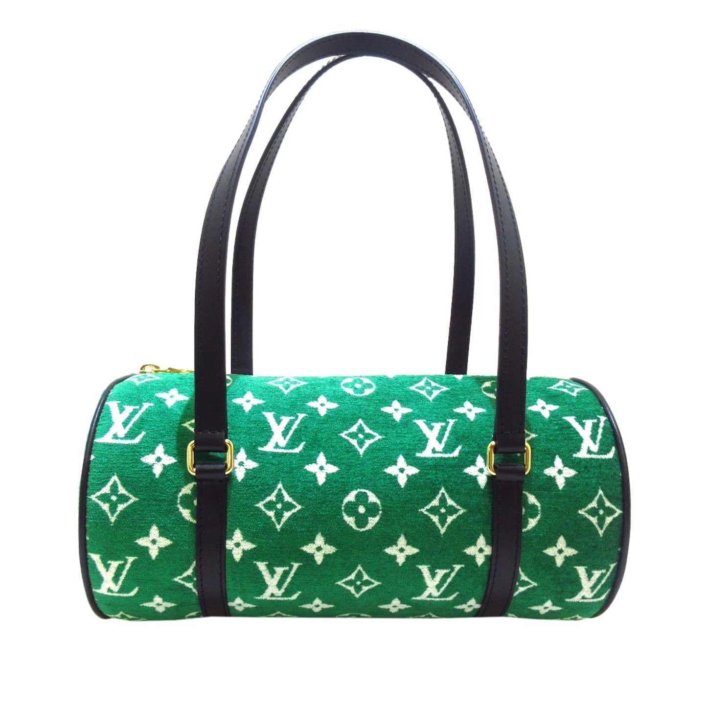 Louis Vuitton Papillon 30 Green Monogram Jacquard Velvet