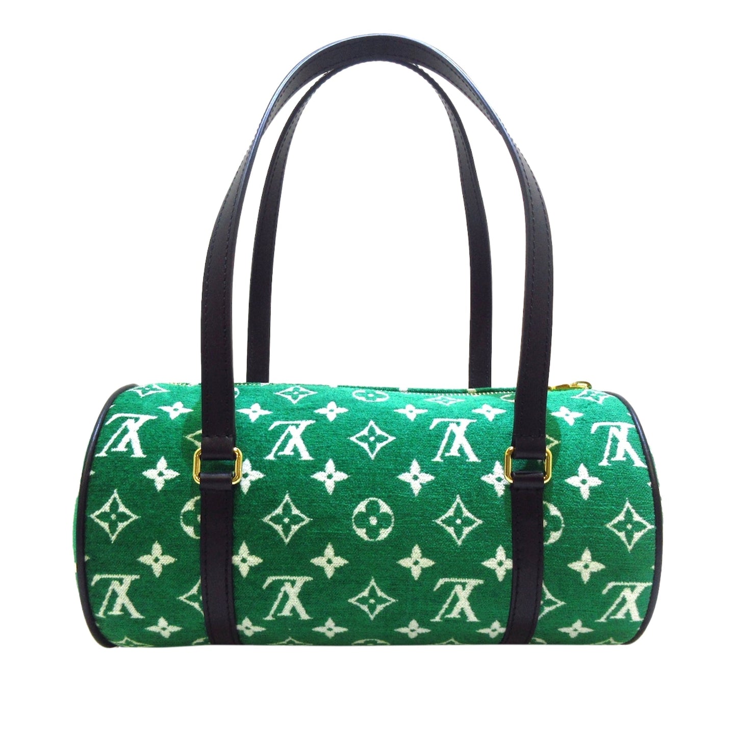 Louis Vuitton Papillon 30 Green Monogram Jacquard Velvet