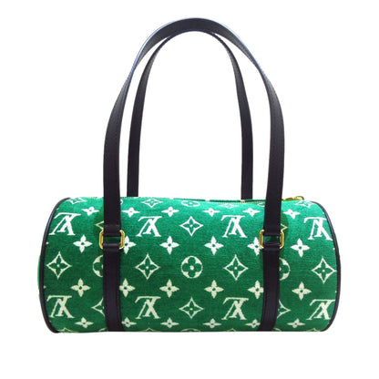 Louis Vuitton Papillon 30 Green Monogram Jacquard Velvet