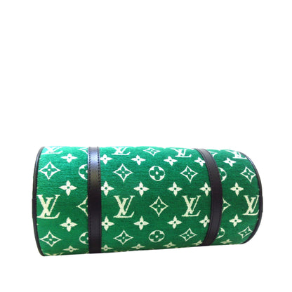 Louis Vuitton Papillon 30 Green Monogram Jacquard Velvet