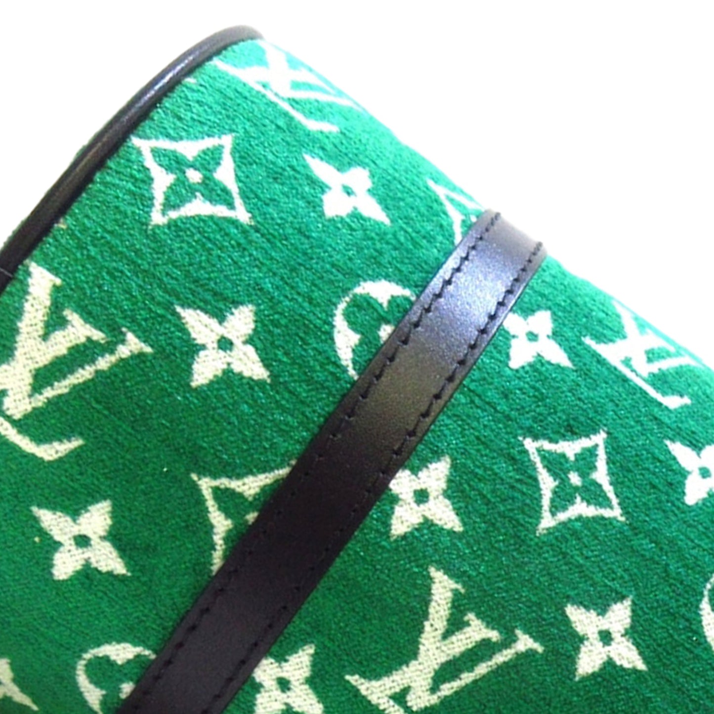 Louis Vuitton Papillon 30 Green Monogram Jacquard Velvet