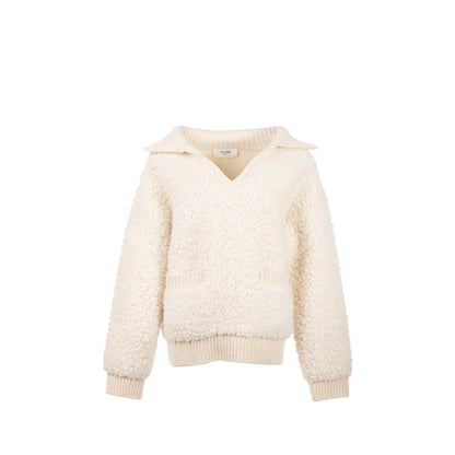 Celine size XS sweater Laine/Alpaga/Soie White
