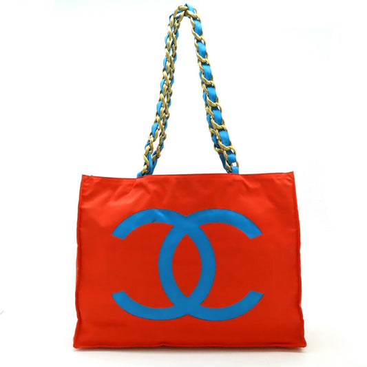 Chanel Nylon Canvas Coco Mark 2way Tote Bag