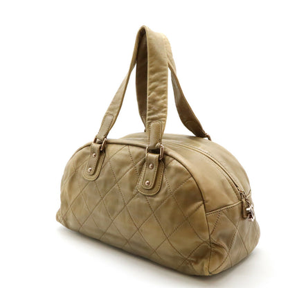 Chanel Leather Wild Stitch Mini Boston 2way Bag