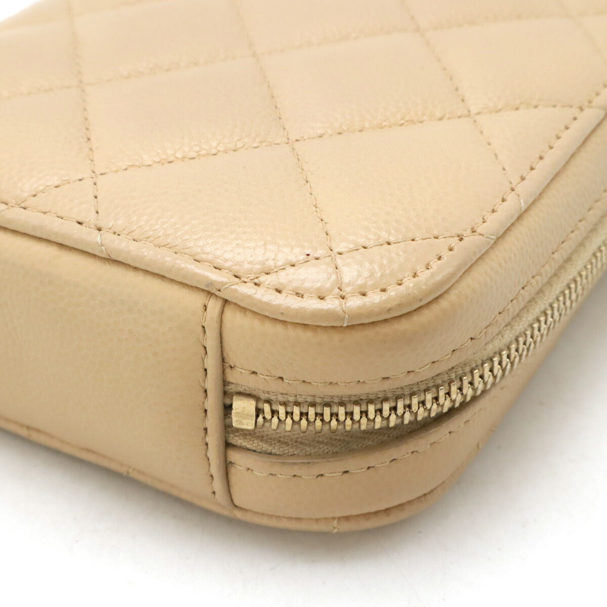 Chanel Caviar Skin Matelasse Coco Mark Phone Shoulder Bag A70655