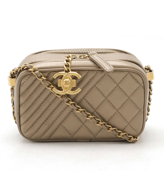 Chanel Leather Coco Mark Camera Bag Shoulder Bag A92656