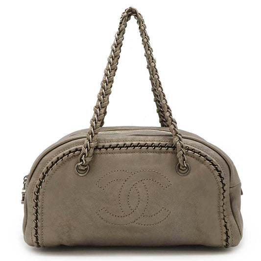 Chanel Leather Luxury Line Coco Mark 2way Shoulder Bag A31405 A31575