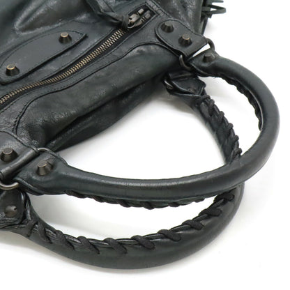 Balenciaga The Twiggy Leather Handbag Dark Gray