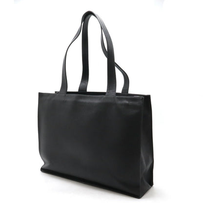 Chanel Caviar Skin Coco Mark 2way Tote Bag Black Gold Hardware