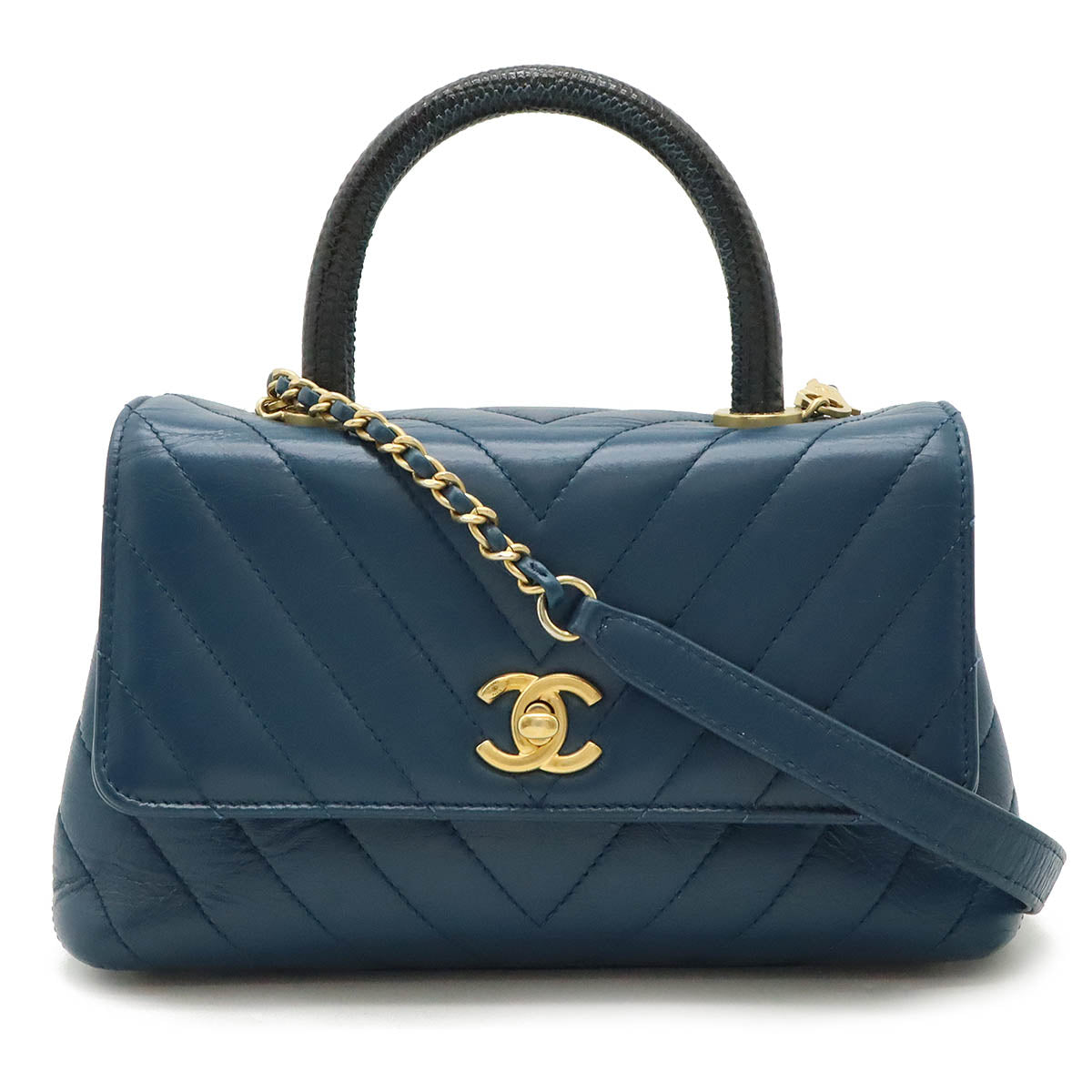 Chanel Leather Coco Handle 2way Bag A92990