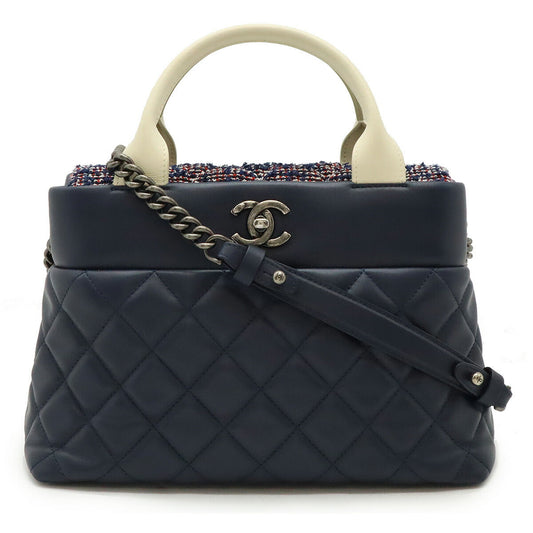 Chanel Tweed Matelasse 2way Handbag