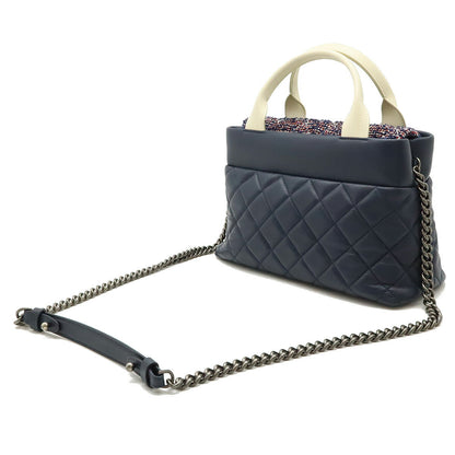 Chanel Tweed Matelasse 2way Handbag